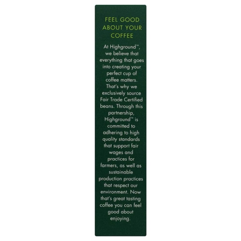 HIGHGROUND Highground Decaf Instant Coffee Stick 10 Count, 0.7 Oz