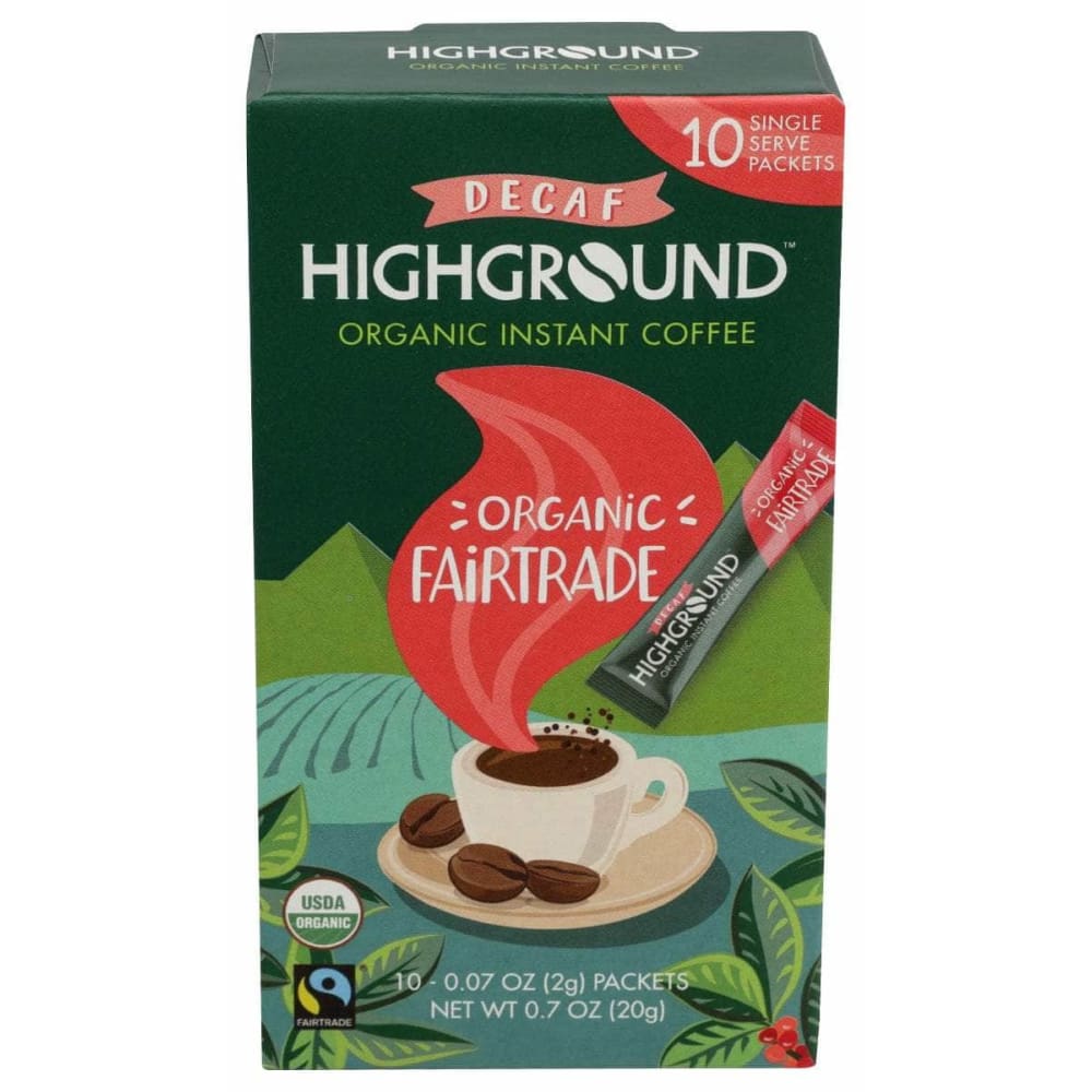 HIGHGROUND Highground Decaf Instant Coffee Stick 10 Count, 0.7 Oz