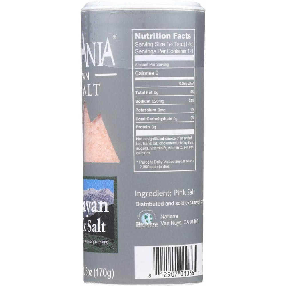 Natierra Himalania Himalayan Fine Pink Salt, 6 oz