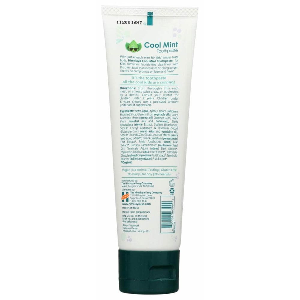 HIMALAYA HERBAL HEALTHCARE Beauty & Body Care > Oral Care > Toothpastes & Toothpowders HIMALAYA HERBAL HEALTHCARE: Cool Mint Kids Toothpaste, 4 oz