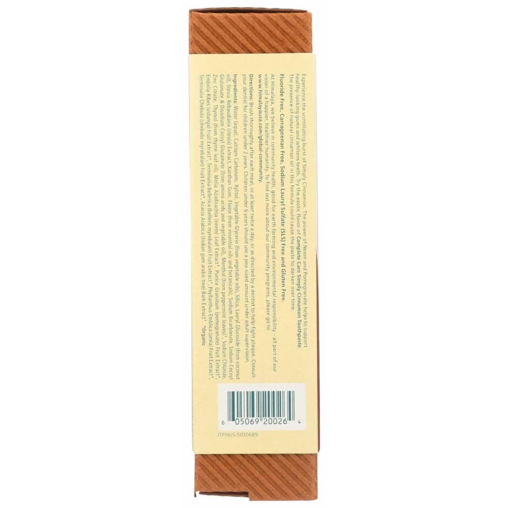 HIMALAYA HERBAL HEALTHCARE Beauty & Body Care > Oral Care > Toothpastes & Toothpowders HIMALAYA HERBAL HEALTHCARE: Simply Cinnamon Complete Care Toothpaste, 150 gm