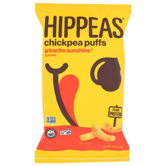 HIPPEAS: Sriracha Sunshine Chickpea Puffs 4 oz (Pack of 5) - Puffed Snacks - HIPPEAS