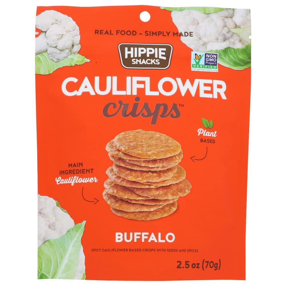 HIPPIE SNACKS: Buffalo Cauliflower Crisps 2.5 oz (Pack of 5) - Crispbreads & Toasts - HIPPIE SNACKS
