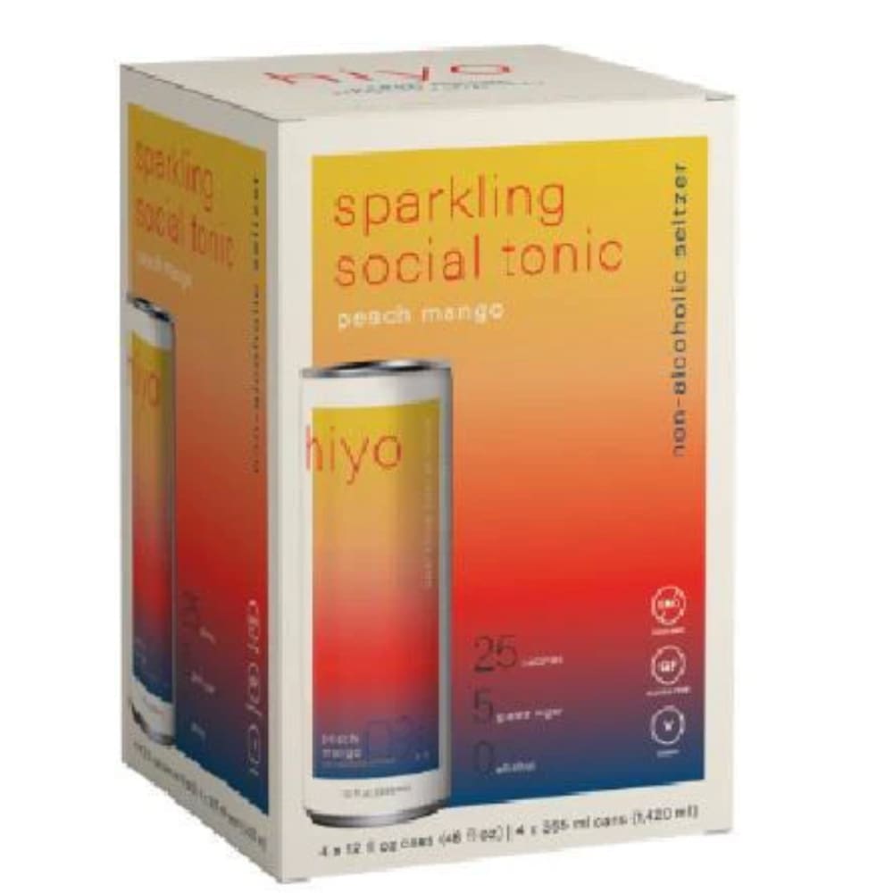HIYO: Seltzer Peach Mango 4Pk 48 FO - Grocery > Beverages - HIYO