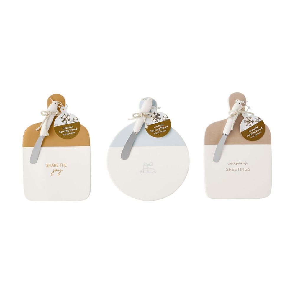 Holiday Ceramic Serving Board Set with Spreaders - Gift Sets - ShelHealth