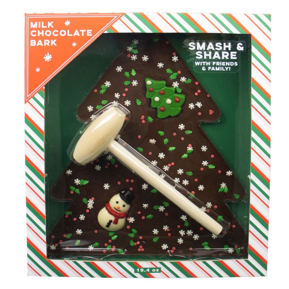 Holiday Milk Chocolate Bark with Mallet 19.4 oz - Savings & Clearance - ShelHealth