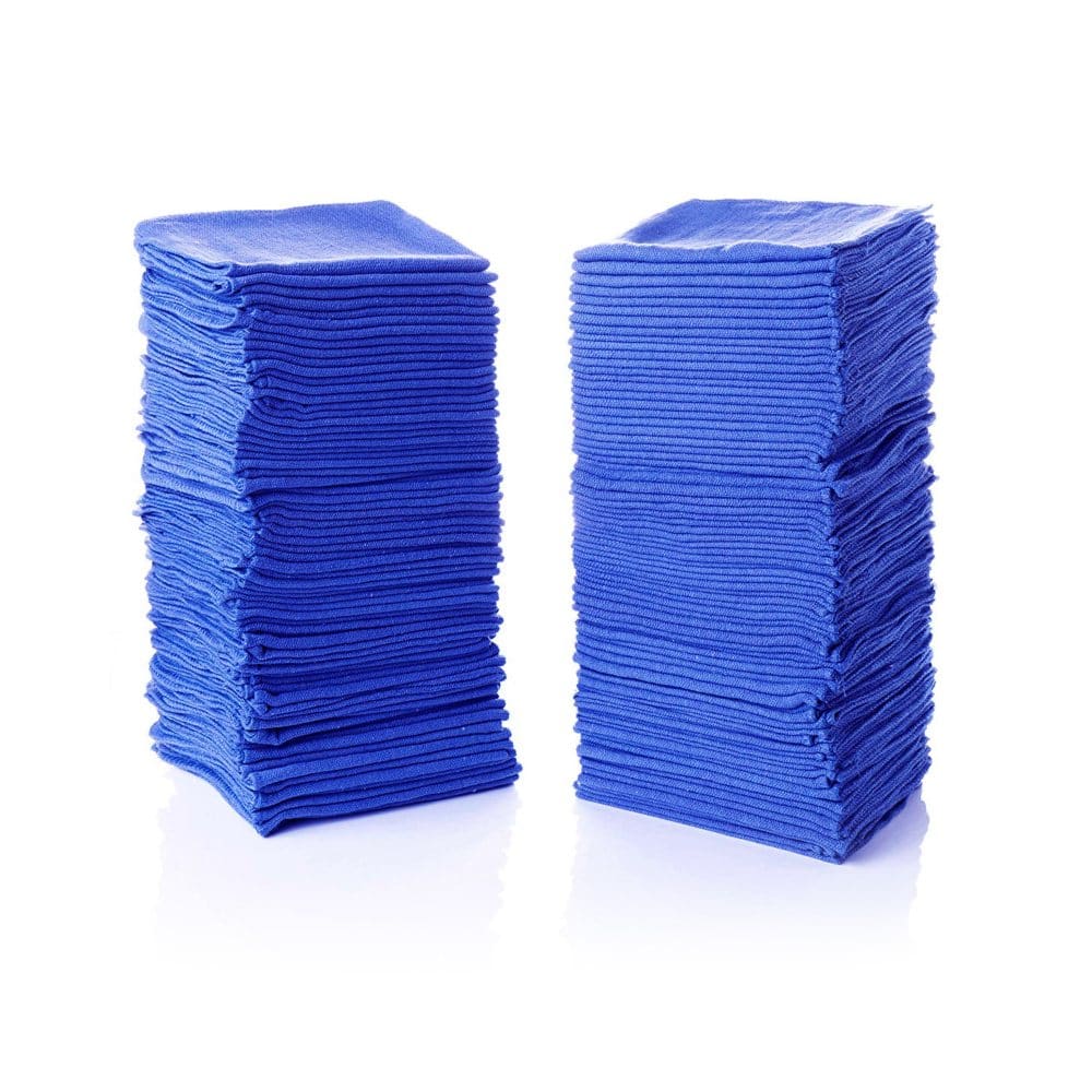 Hometex 100-Pack Blue Cleaning Rags (14” x 12”) - Shop Towels - Hometex