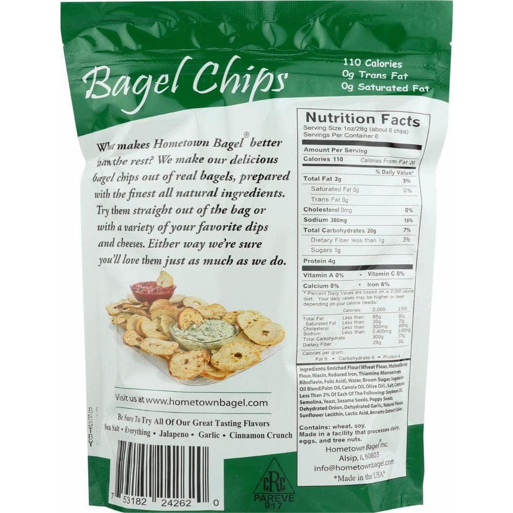 Hometown Bagel Inc Hometown Bagel Chicago Style Bagel Chips Everything, 6 oz