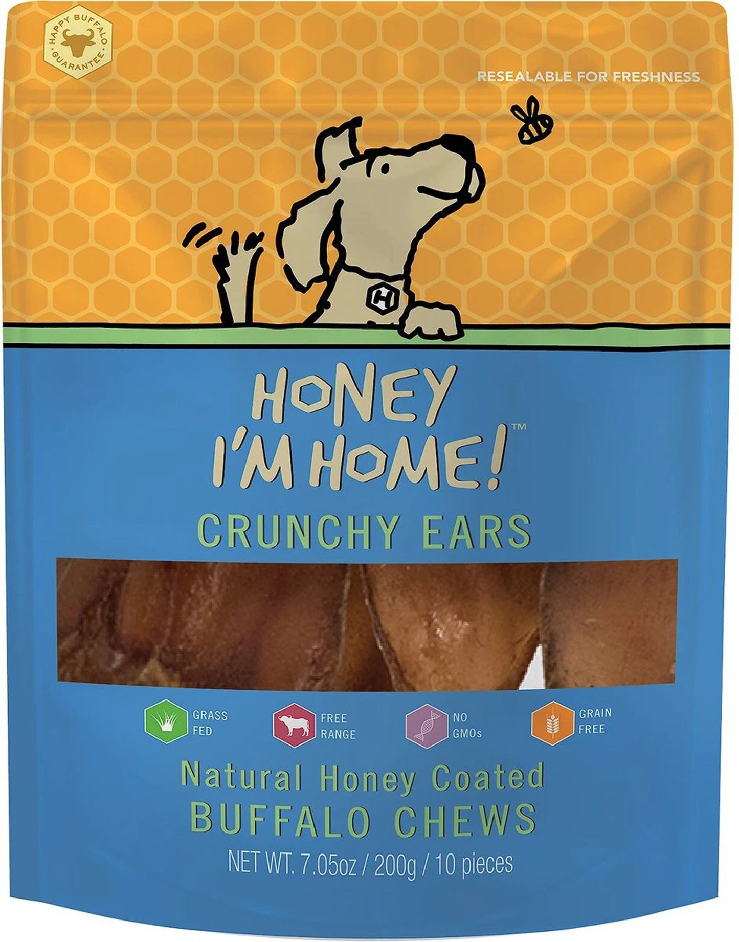 Honey Im Home Dog Buffalo Ears 10 Pack - Pet Supplies - Honey Im home