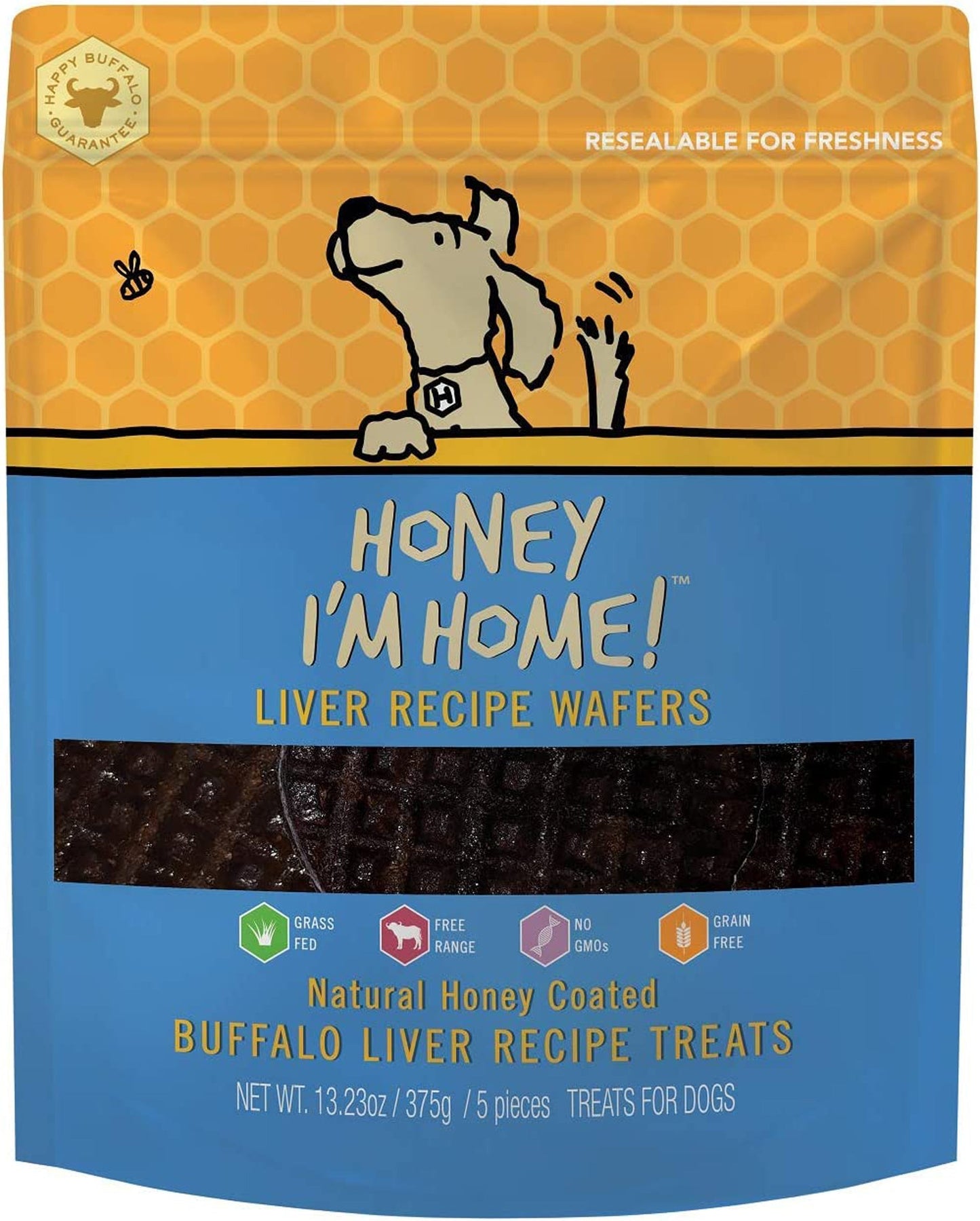 Honey Im Home Dog Buffalo Liver Wafer 5 Pack - Pet Supplies - Honey Im home