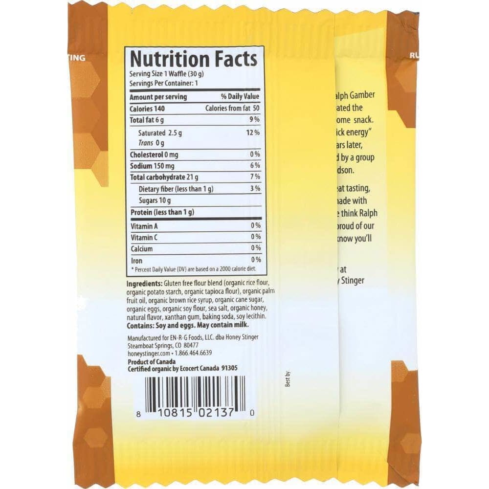 Honey Stinger Honey Stinger Waffle Salted Caramel Gluten Free, 1 oz