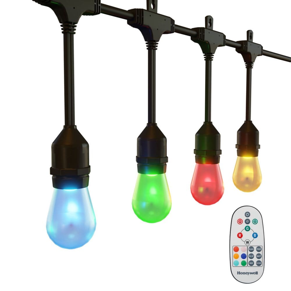 Honeywell 48’ Color Changing LED String Light Set With Remote Control - Outdoor Lighting - ShelHealth