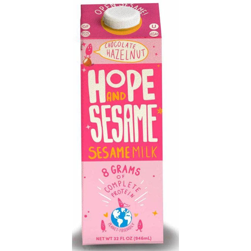 HOPE AND SESAME Grocery > Beverages > Milk & Milk Substitutes HOPE AND SESAME: Chocolate Hazelnut Sesame Milk, 32 oz