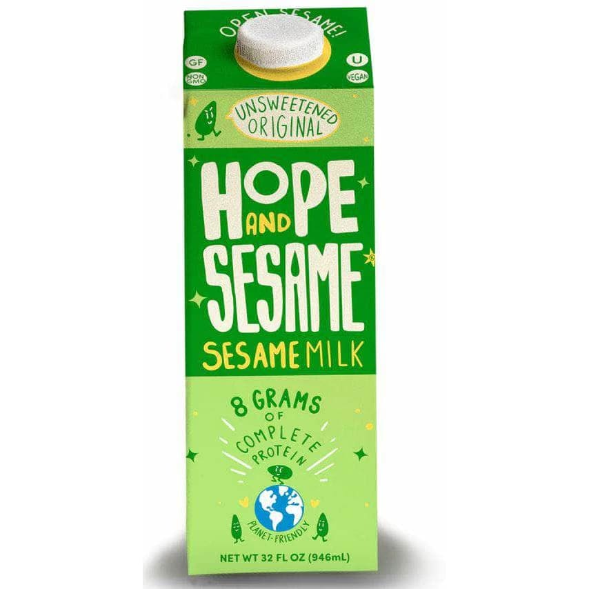 HOPE AND SESAME Grocery > Beverages > Milk & Milk Substitutes HOPE AND SESAME: Unsweetened Original Sesame Milk, 32 oz