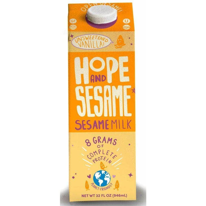 HOPE AND SESAME Grocery > Beverages > Milk & Milk Substitutes HOPE AND SESAME: Unsweetened Vanilla Sesame Milk, 32 oz