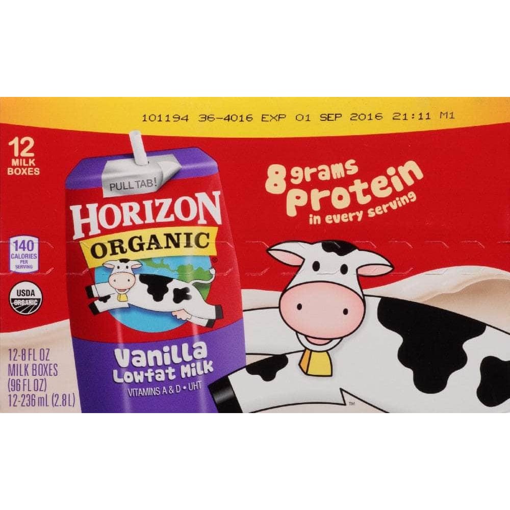 Horizon Organic Horizon Organic Vanilla Lowfat Milk Pack of 12, 96 oz