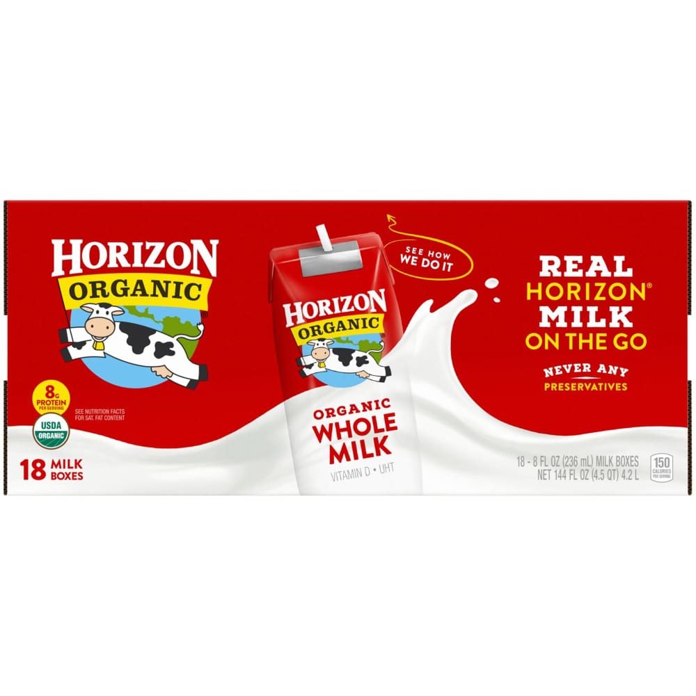 Horizon Organic Whole Milk 18 pk./8 fl. oz. - Horizon Organic