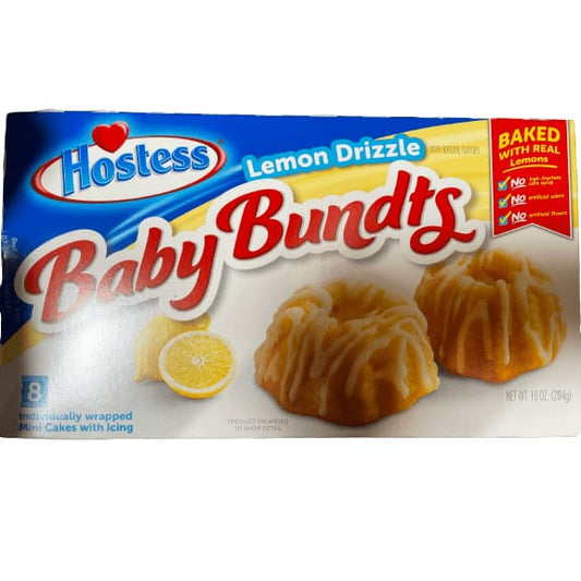 HOSTESS HOSTESS Baby Bundts, Lemon Drizzle Cakes, 8 count, 10 oz