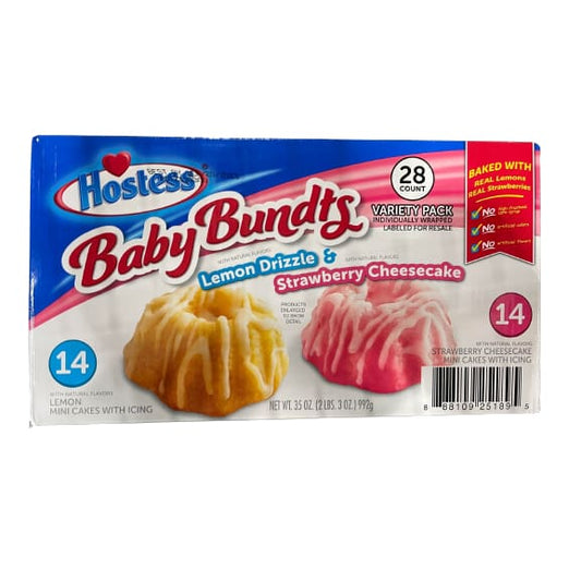 Hostess Baby Bundts Lemon Drizzle & Strawberry Cheesecake 35 oz. - Hostess