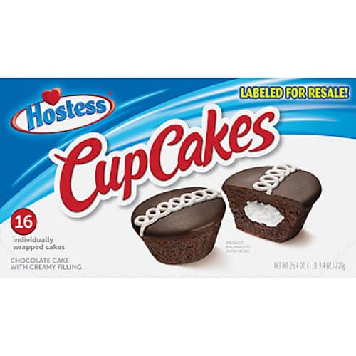 Hostess Individually Wrapped Chocolate Cupcakes with Cream Filling 16 ct. - Home/Grocery/Specialty Shops/Gaming Snacks/ - Hostess