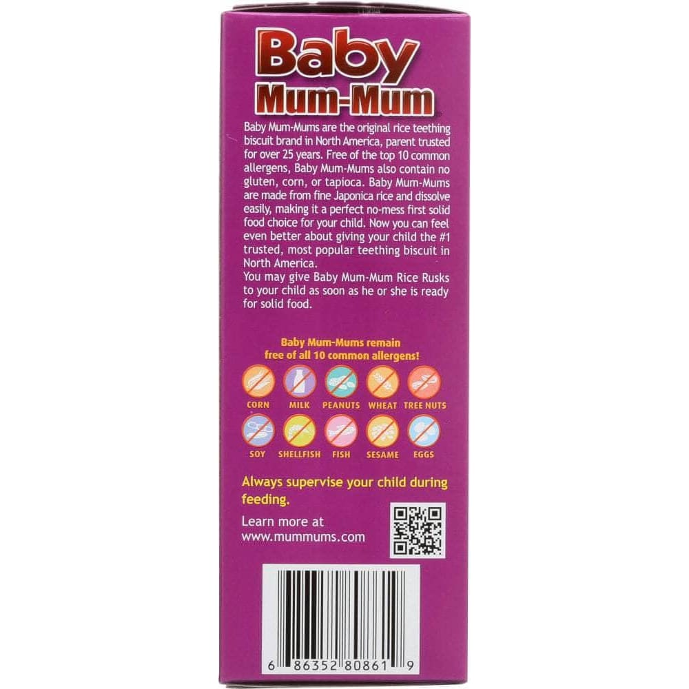 HOT KID Baby > Baby Food HOT KID: Baby Mum Mum Original Rice Rusks, 1.76 oz