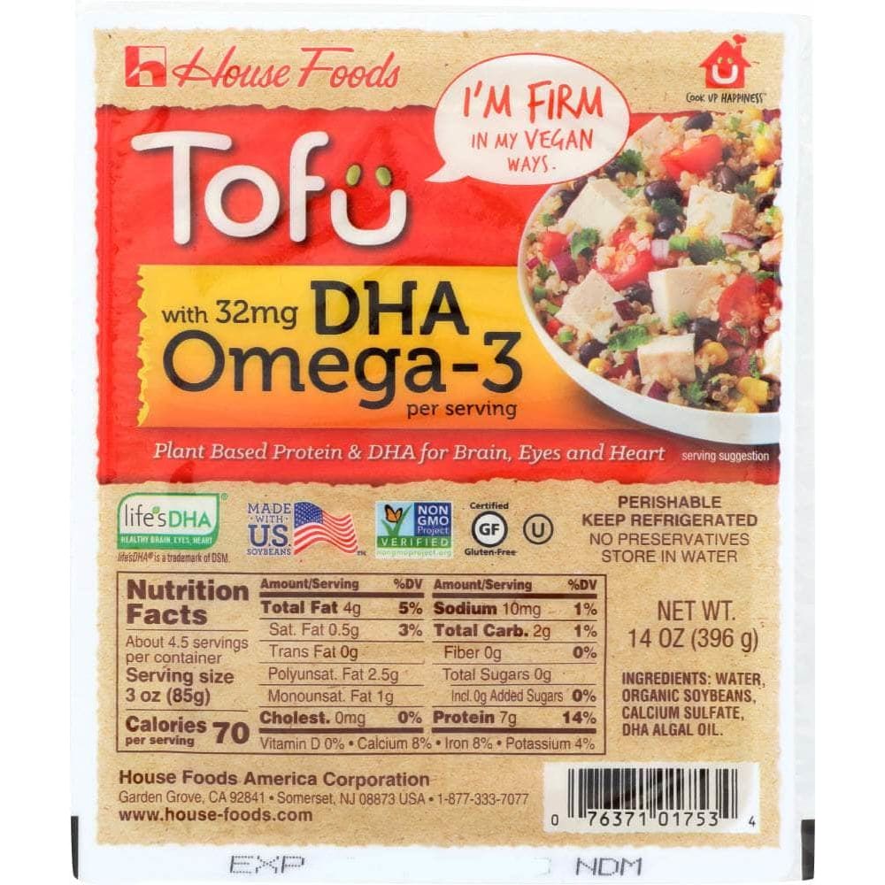 House Foods House Foods Tofu Firm DHA Omega-3, 14 oz