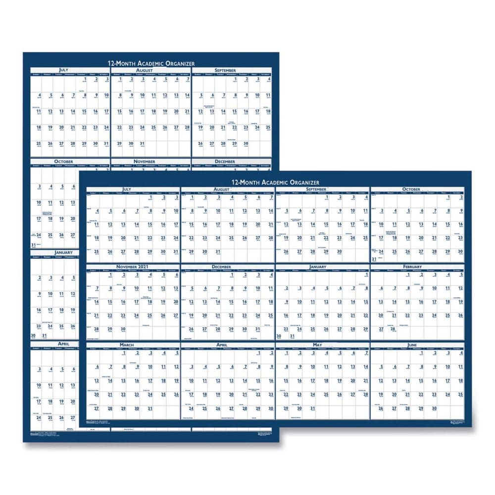 House of Doolittle Academic Year Wall Calendar 24 x 37 12-Month (July to June): 2022 to 2023 - Desk Accessories & Office Supplies - House