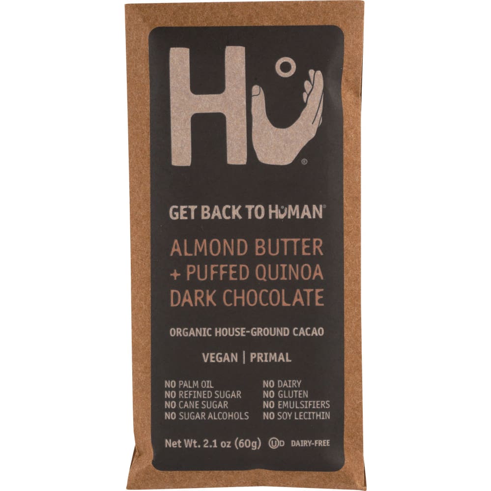 HU Dark Chocolate Almond Butter with Puffed Quinoa Bar, 2.1 oz (Pack