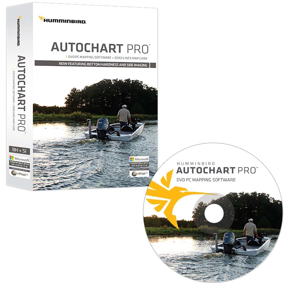 Humminbird AutoChart PRO DVD PC Mapping Software w/ Zero Lines Map Card - Cartography | Humminbird - Humminbird