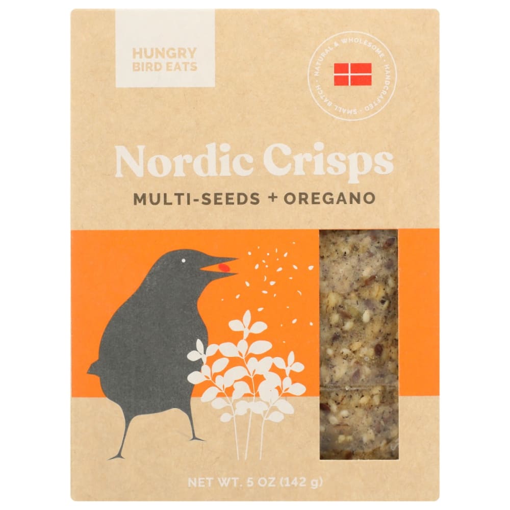 HUNGRY BIRD EATS: Multiseed Oregano Nordic Crisps 5 oz (Pack of 4) - Crackers > Crispbreads & Toasts - HUNGRY BIRD EATS