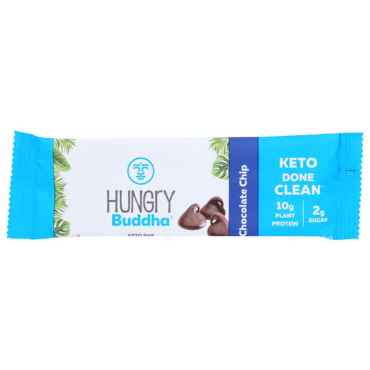 HUNGRY BUDDHA: Chocolate Chip Keto Bar 1.4 oz (Pack of 6) - Nutritional Bars - HUNGRY BUDDHA