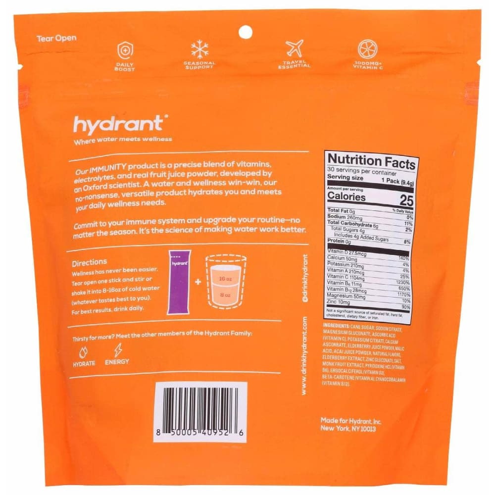 HYDRANT Hydrant Hydration Immunity 30Ct, 30 Ea