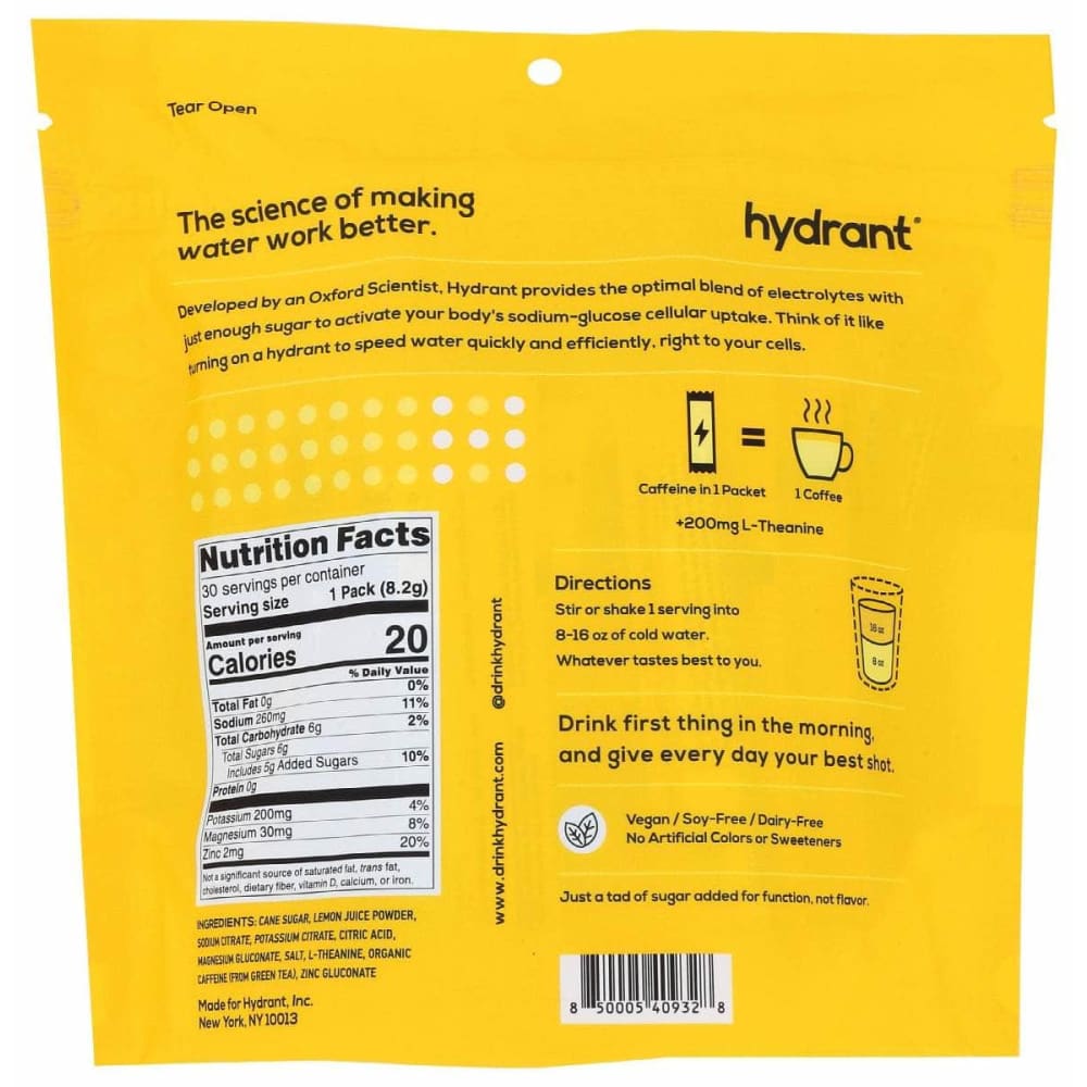 HYDRANT Hydrant Rapid Hydration Mix Lemon, 30 Ea