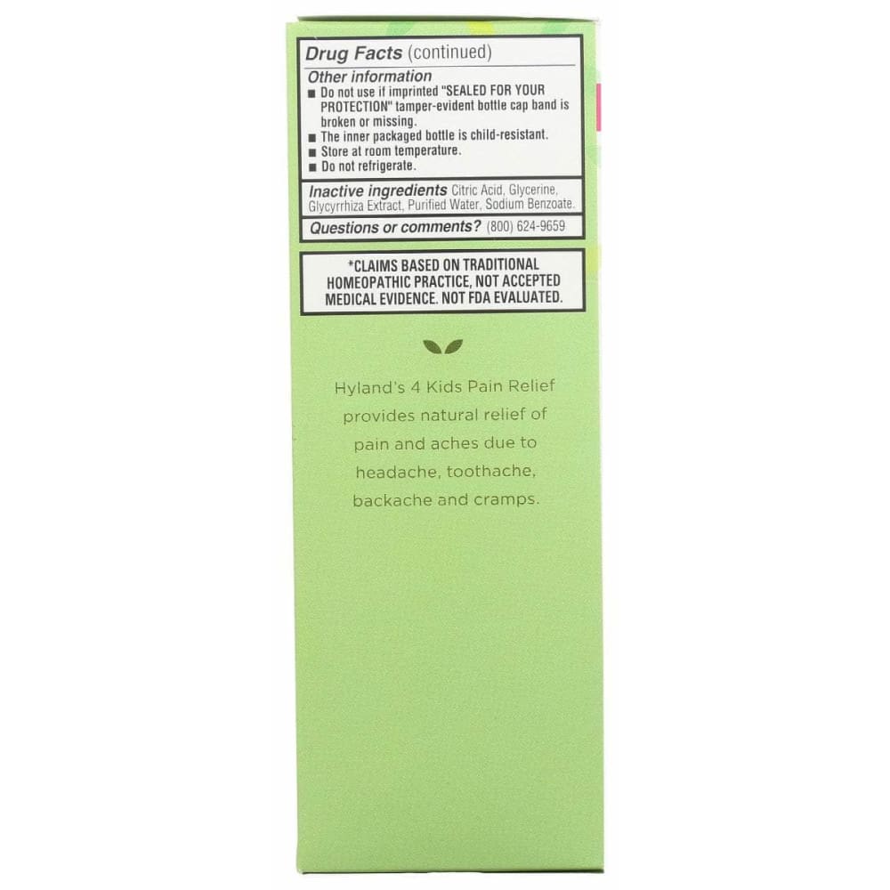 HYLAND Hyland Kids Pain Relief, 4 Fo