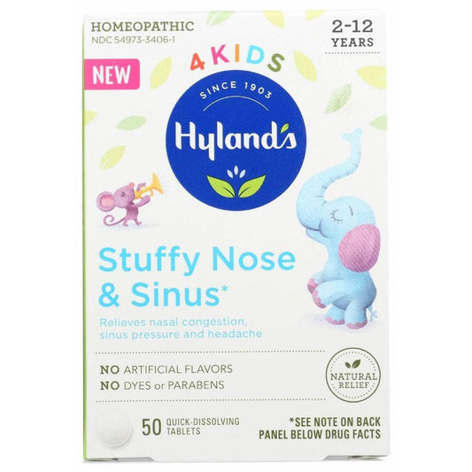 HYLAND Hyland Kids Stuffy Nose Sinus, 50 Tb