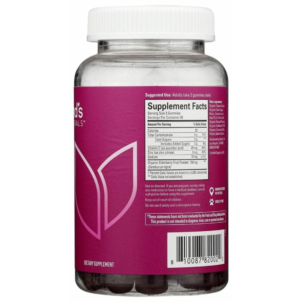 HYLAND Vitamins & Supplements > Food Supplements HYLAND: Organic Elderberry Plus Gummies, 60 pc