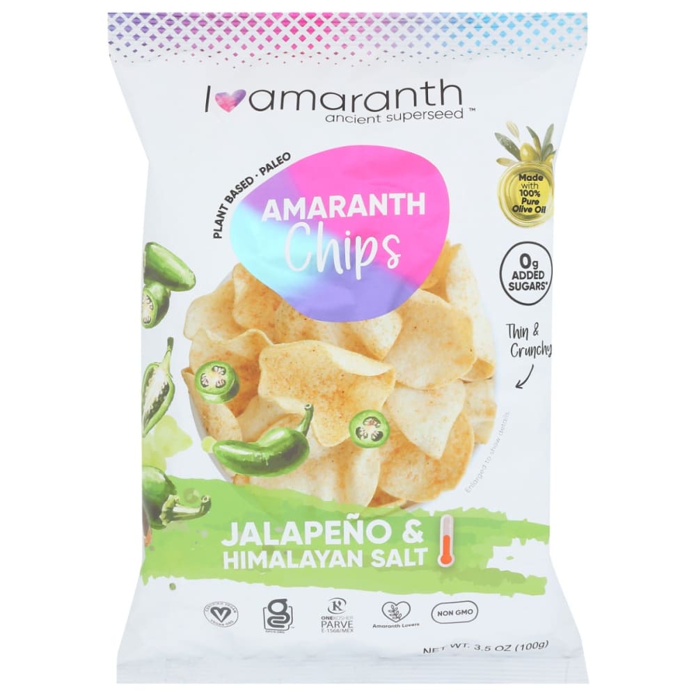 I AMARANTH: Jalapeno and Himalayan Salt Chips 3.5 oz (Pack of 5) - I AMARANTH