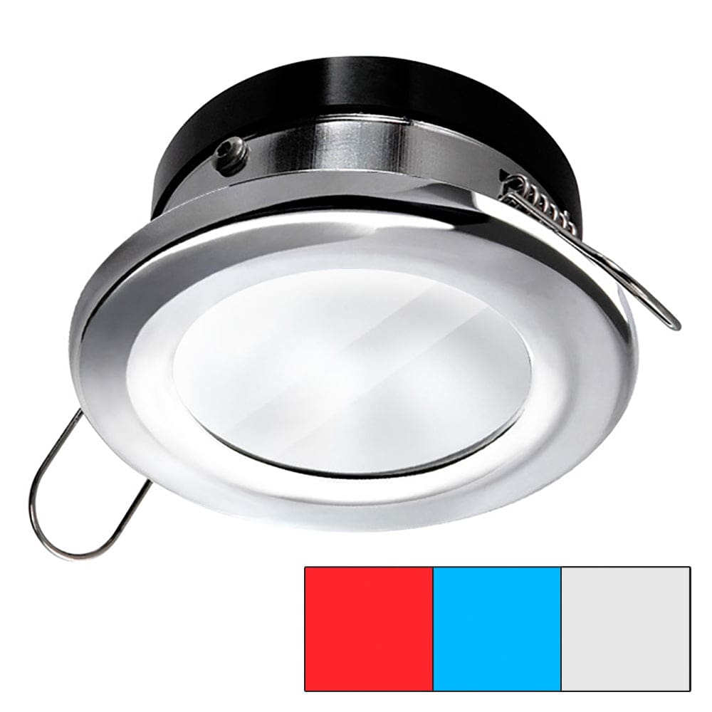 i2Systems Apeiron A1120 Spring Mount Light - Round - Red Cool White & Blue - Polished Chrome - Lighting | Dome/Down Lights - I2Systems Inc