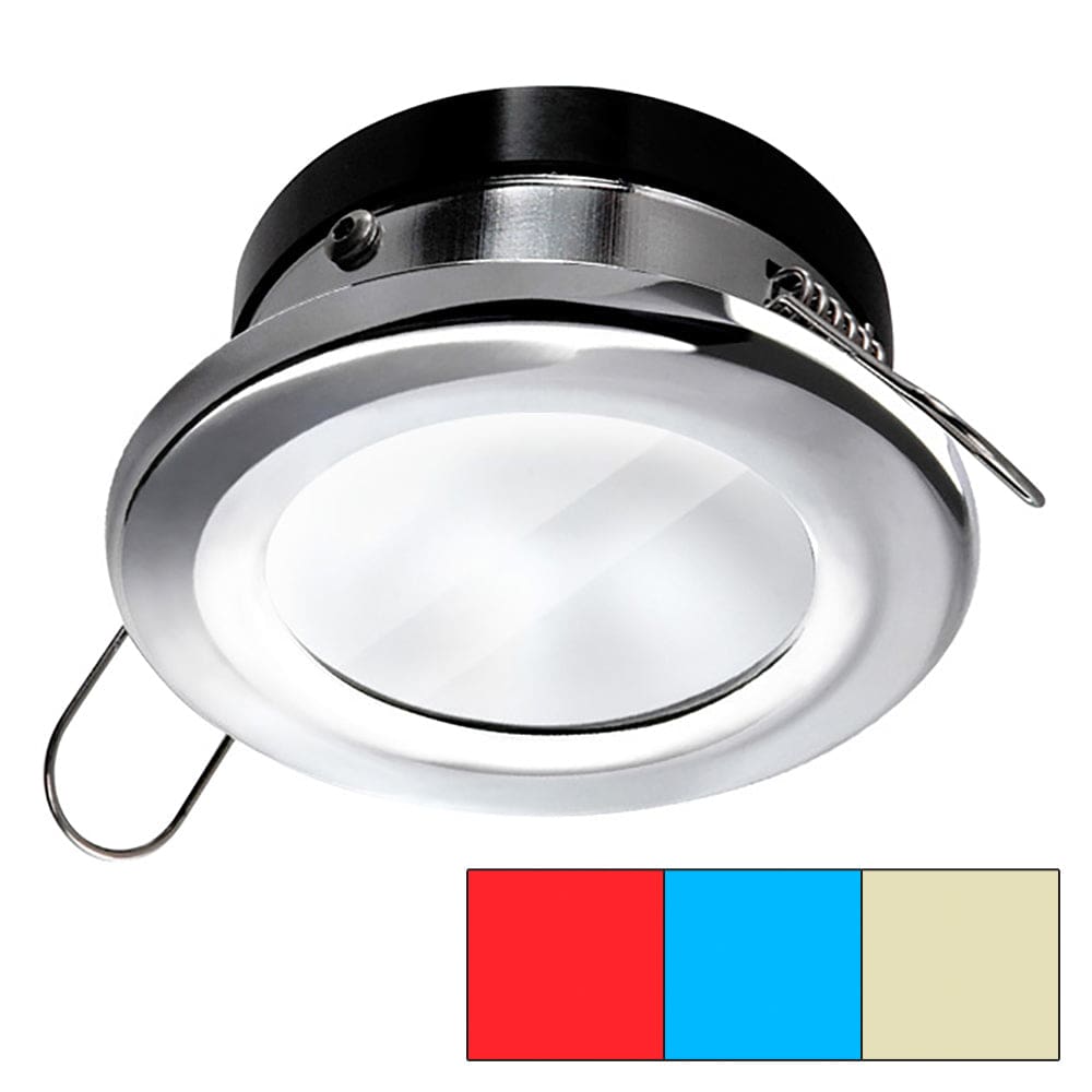 i2Systems Apeiron A1120 Spring Mount Light - Round - Red Warm White & Blue - Polished Chrome - Lighting | Dome/Down Lights - I2Systems Inc