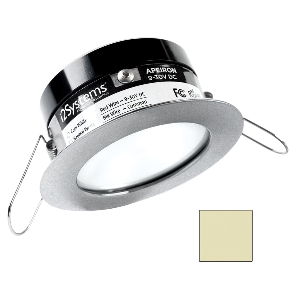 i2Systems Apeiron PRO A503 - 3W Spring Mount Light - Round - Warm White - Brushed Nickel Finish - Lighting | Dome/Down Lights - I2Systems