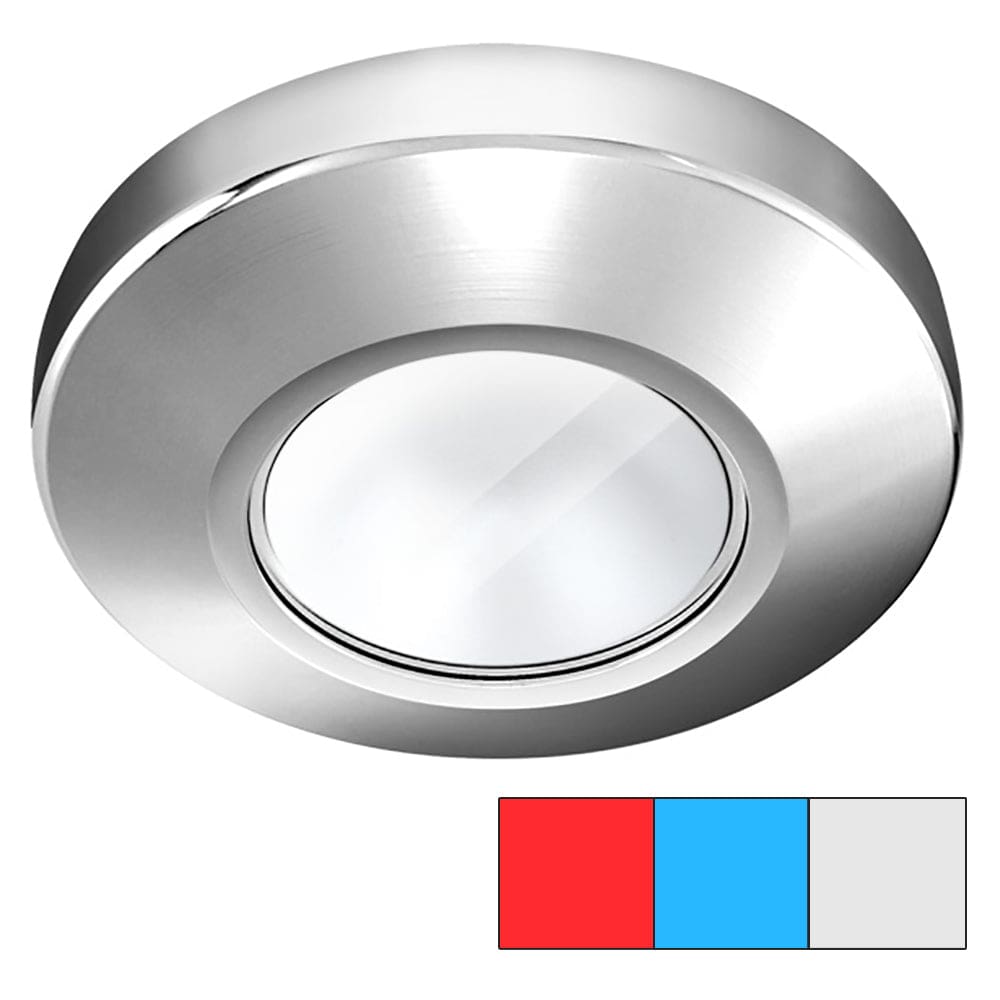 i2Systems Profile P1120 Tri-Light Surface Light - Red Cool White & Blue - Chrome Finish - Lighting | Dome/Down Lights - I2Systems Inc