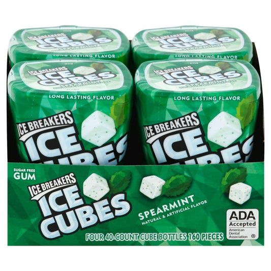 Ice Breakers Ice Cubes Sugar Free Gum Spearmint (40 ct. 4 pks.) - Bulk Pantry - Ice