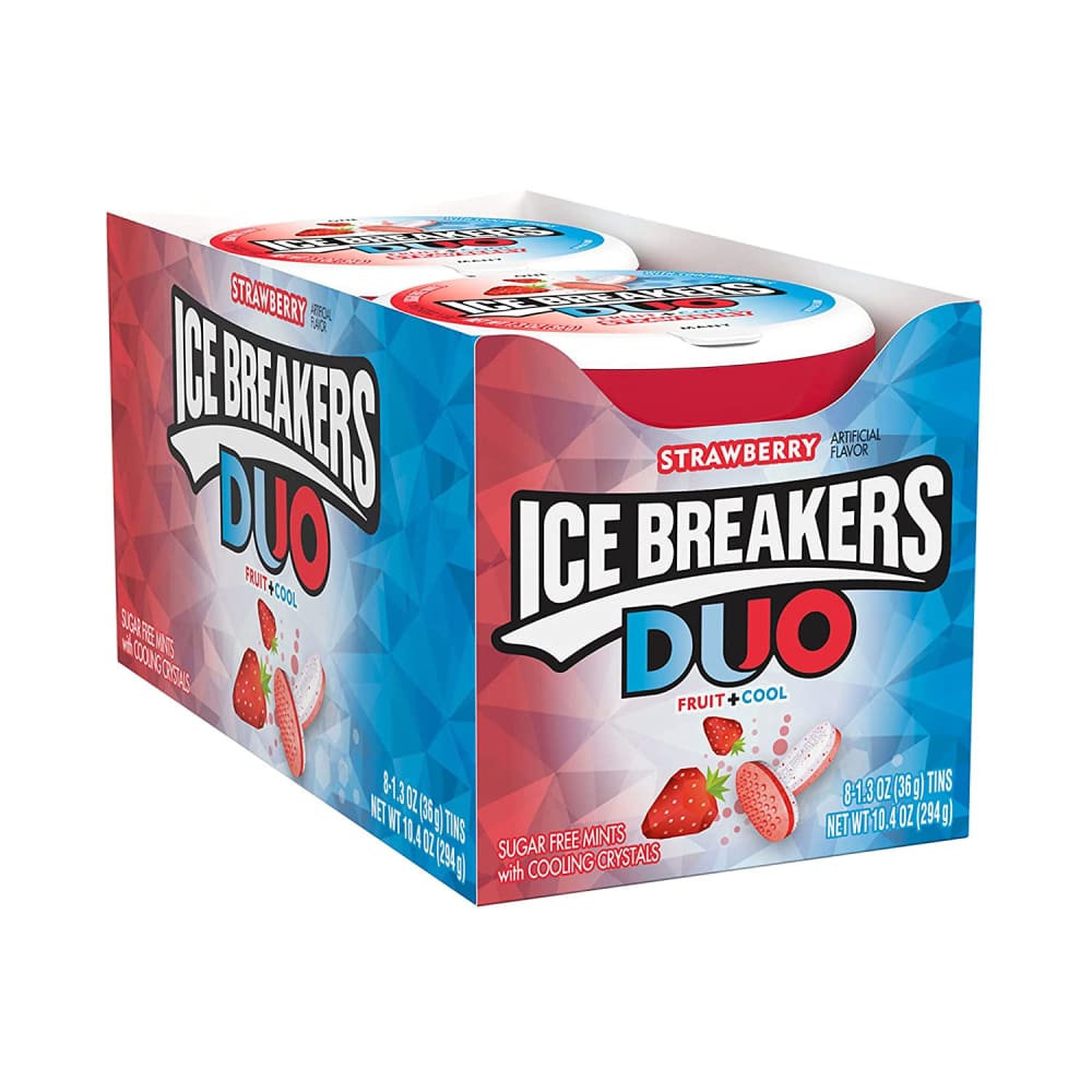 Ice Breakers DUO Mints Strawberry 8 Ct - Mint Candy - Ice Breakers