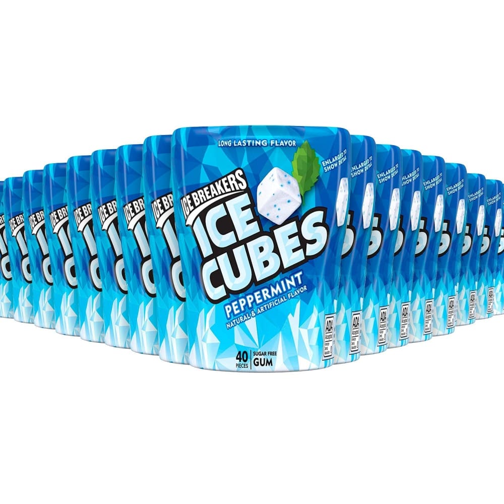 Ice Breakers Gum Sugar Free Ice Cubes Peppermint Wholesale - 32 Bottles 40 Pieces Each BB 08/24 - Grocery - Ice Breakers