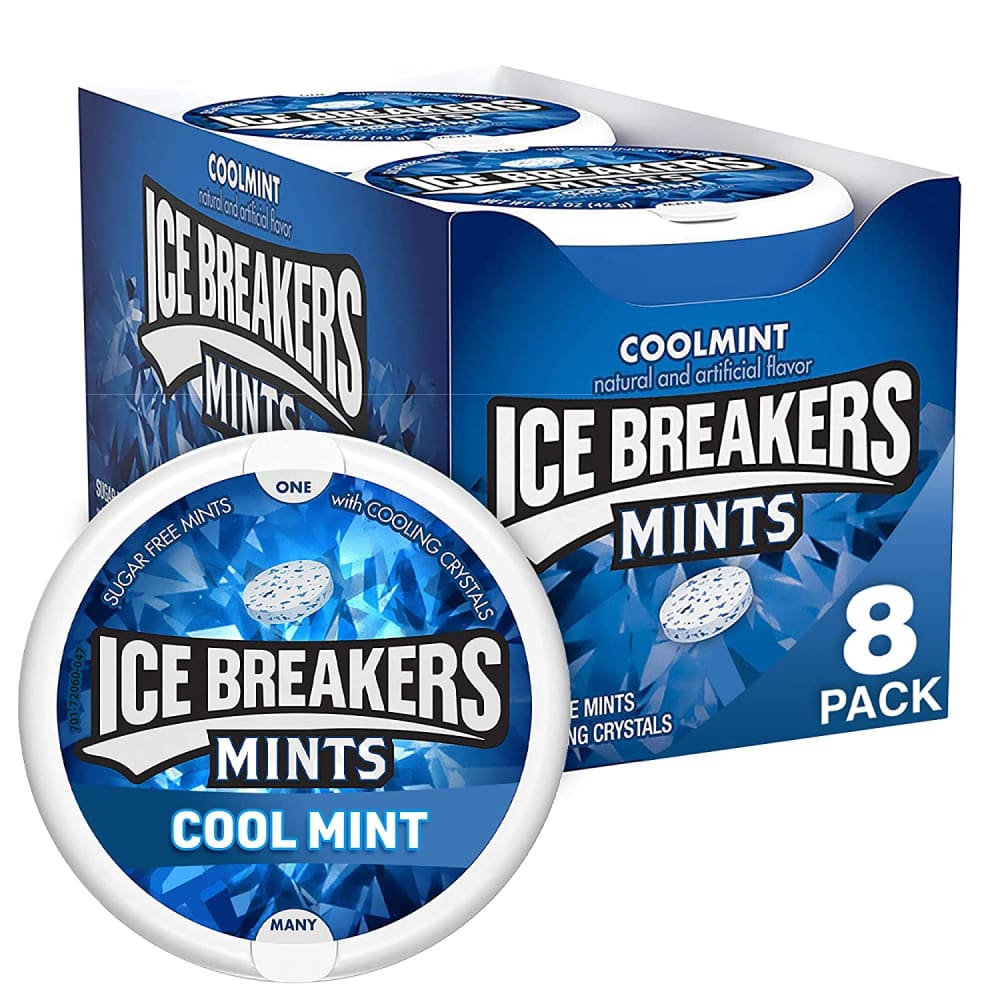 Ice Breakers Sugar Free Mints Cool Mint 8 Ct - Mint Candy - Ice Breakers