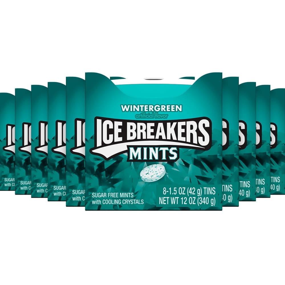 Ice Breakers Sugar Free Mints, Wintergreen 8 ct Wholesale 24 Pack