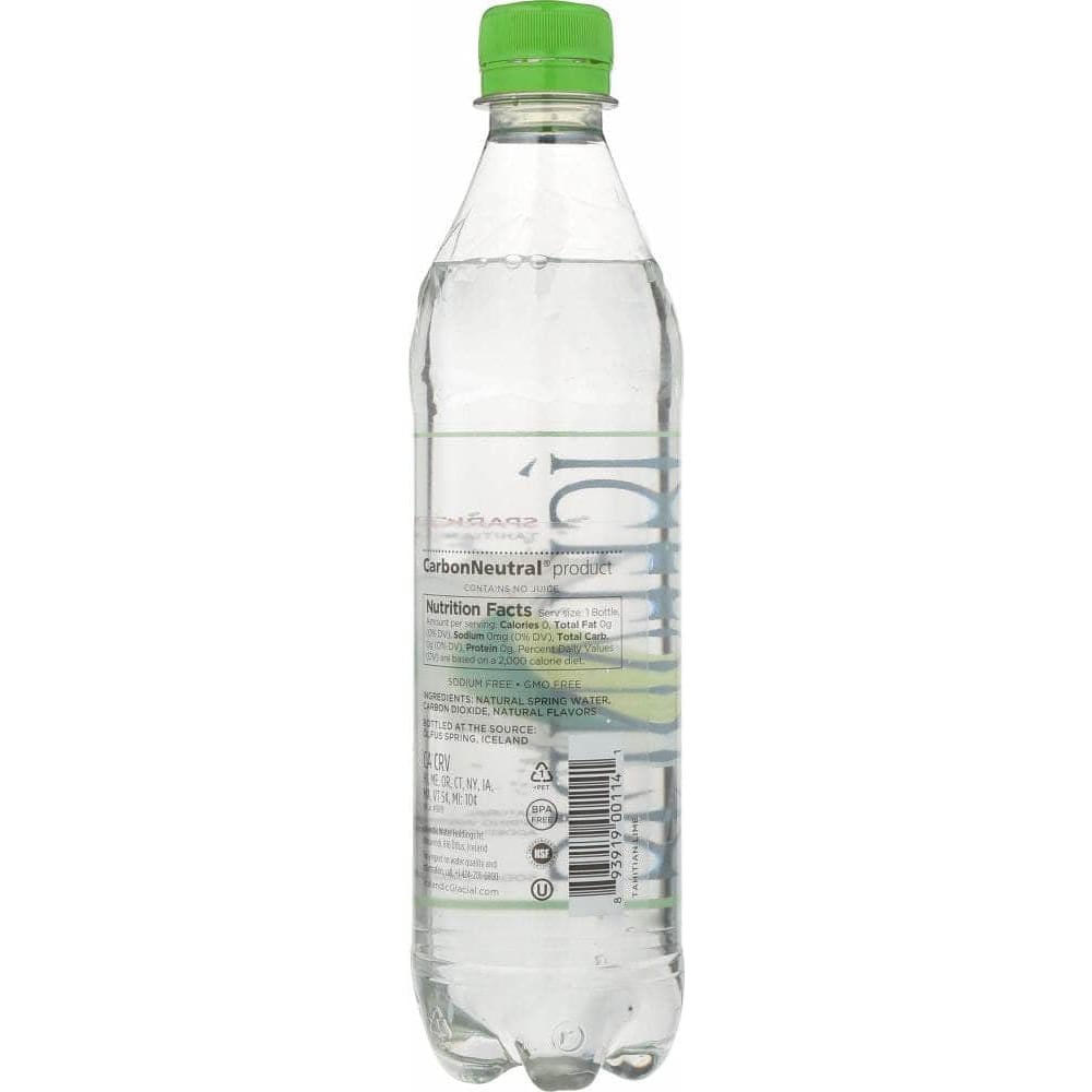 ICELANDIC GLACIAL Grocery > Beverages > Water ICELANDIC GLACIAL: Tahitian Lime Sparkling Water, 16.9 fl oz