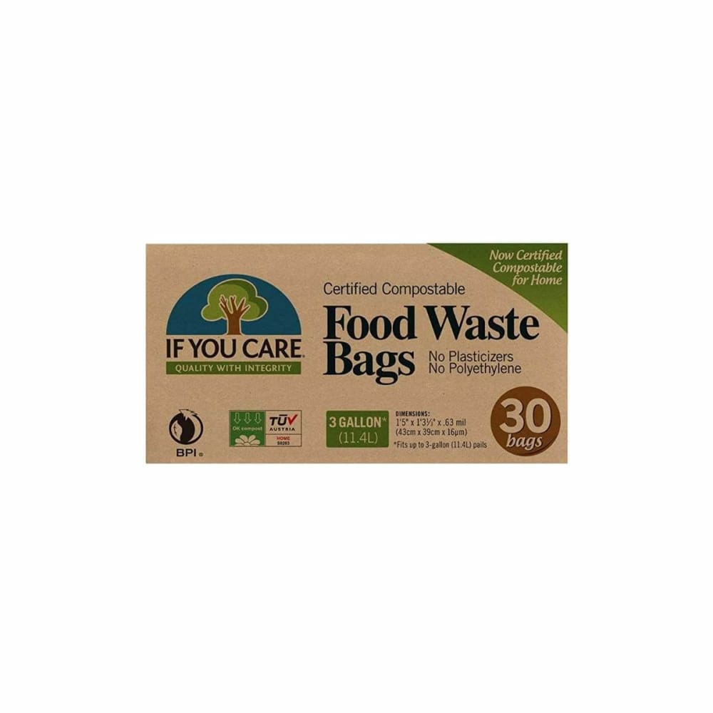 If You Care If You Care 3 Gallon Compostable Food Waste Bags, 30 bg