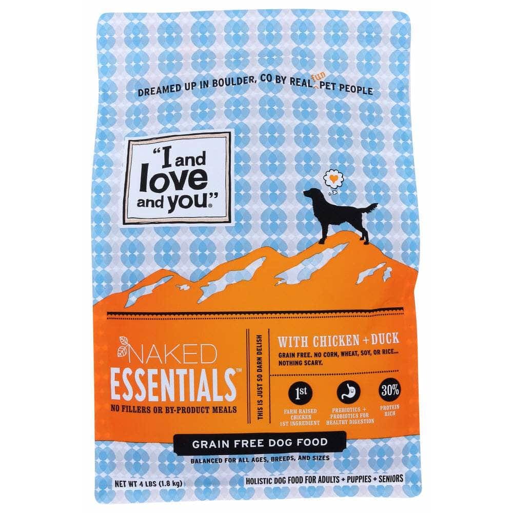 I And Love And You I&Love&You Naked Essentials kibble Chicken & Duck Dog Food, 4 lb