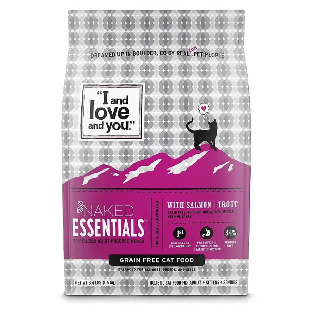 I And Love And You I&Love&You Naked Essentials Kibble Salmon & Trout Cat Food, 3.4 lb